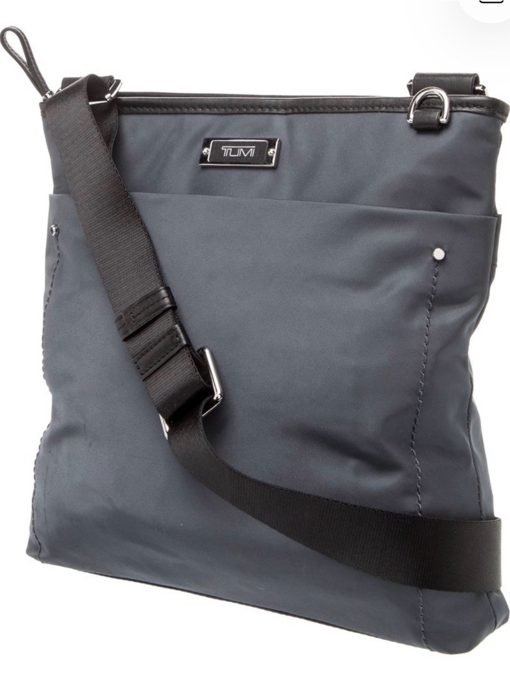 Tumi Crossbody Messenger Bag in Charcoal and Black